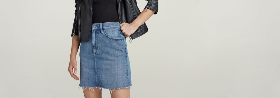 viktoria short skirt raw edge