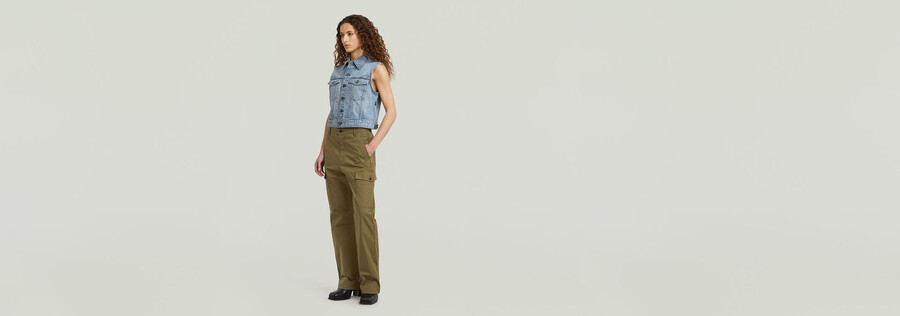 shrunken denim vest