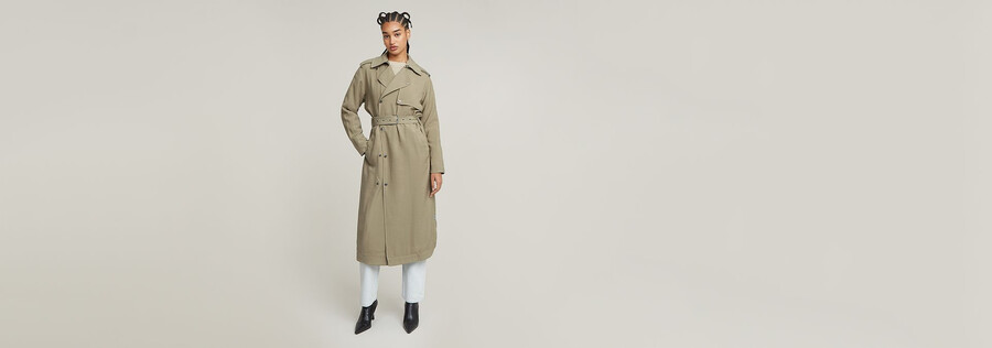 fluid trench coat