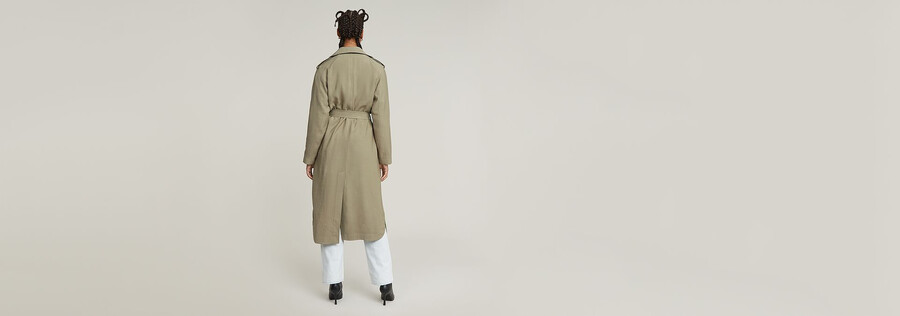 fluid trench coat