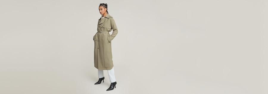 fluid trench coat