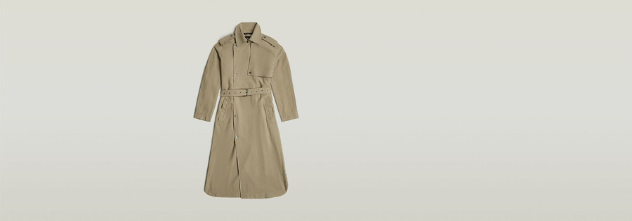 fluid trench coat