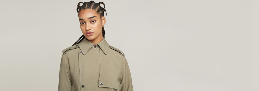 fluid trench coat
