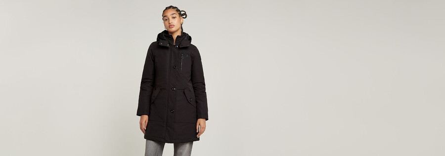 vodan padded hooded slim parka