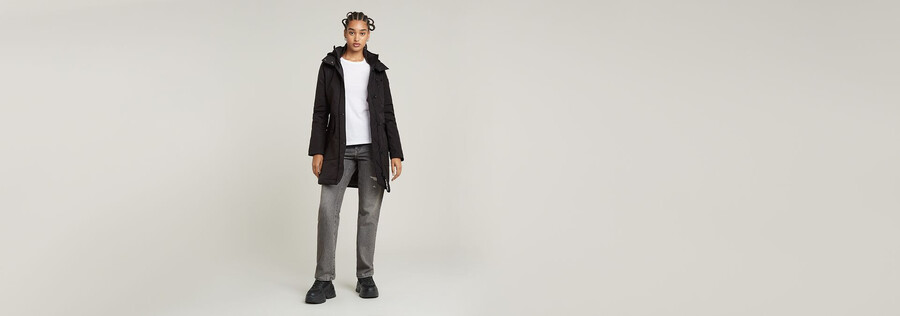 vodan padded hooded slim parka