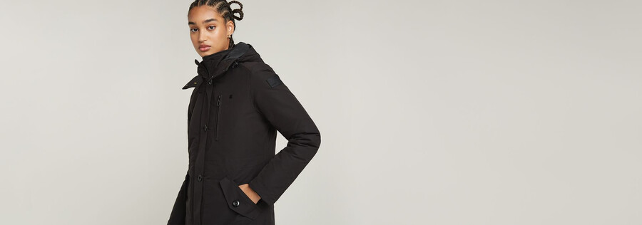 vodan padded hooded slim parka