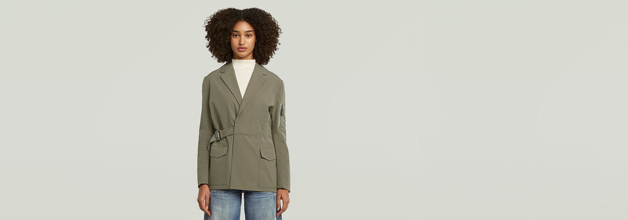 belted blazer