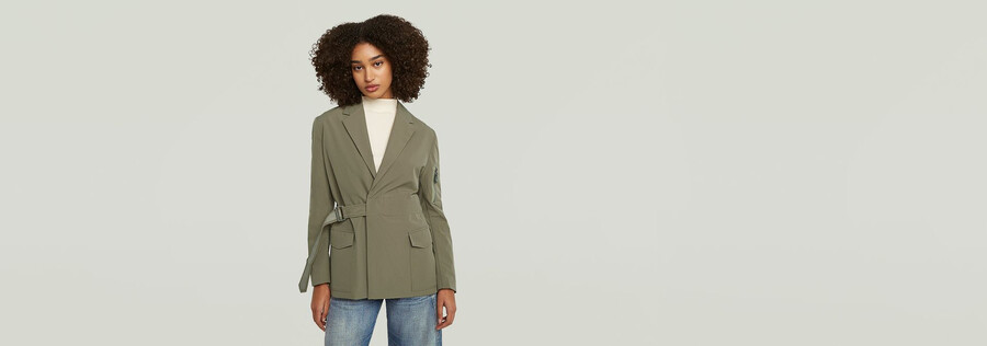 belted blazer