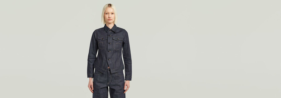 pitched hem slim selvedge jacket