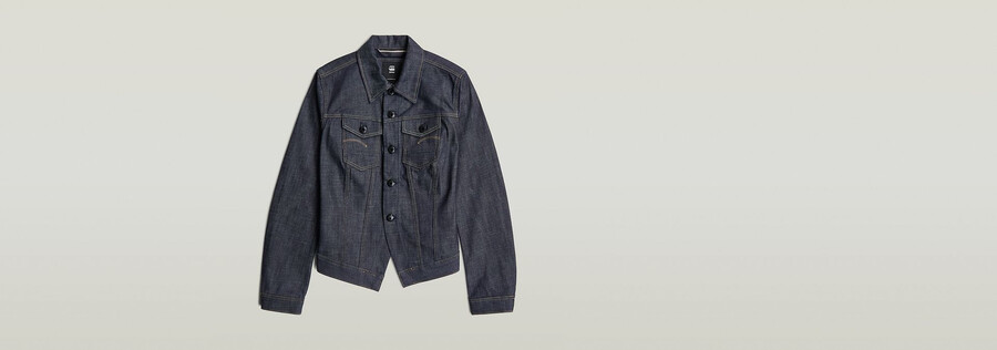 pitched hem slim selvedge jacket