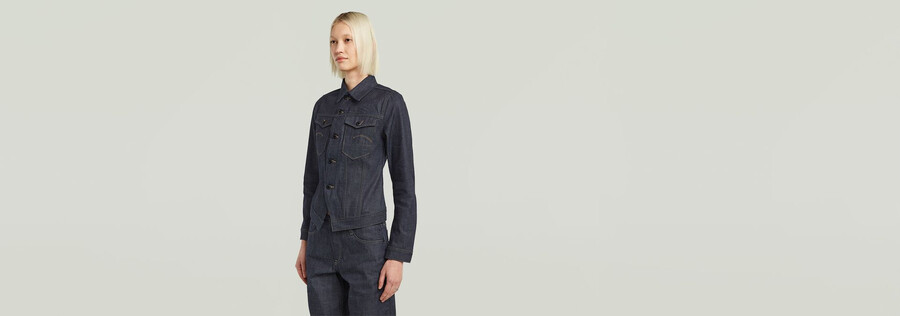 pitched hem slim selvedge jacket