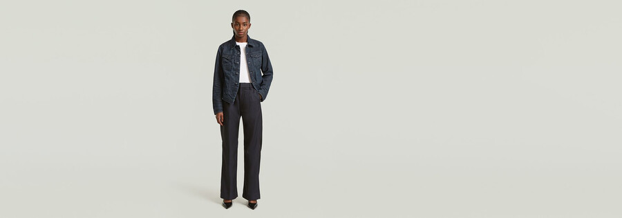 pitched hem slim jacket