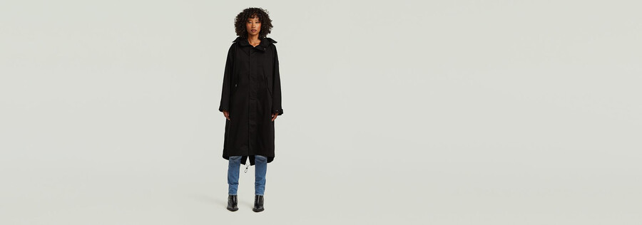 rovic hooded loose parka