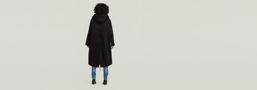 rovic hooded loose parka