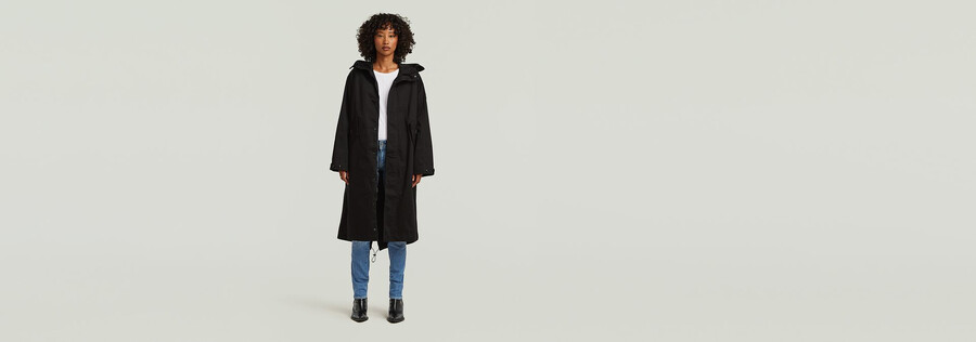 rovic hooded loose parka