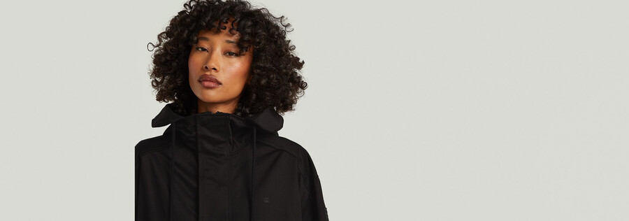 rovic hooded loose parka