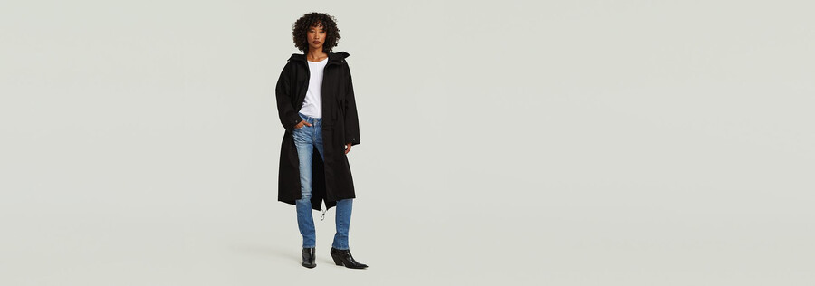 rovic hooded loose parka
