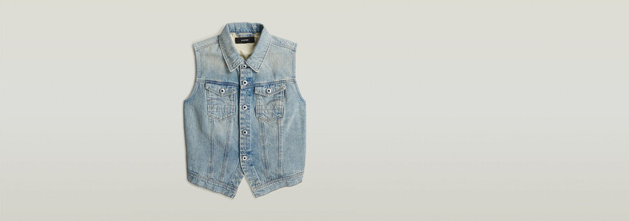 pitched hem slim vest