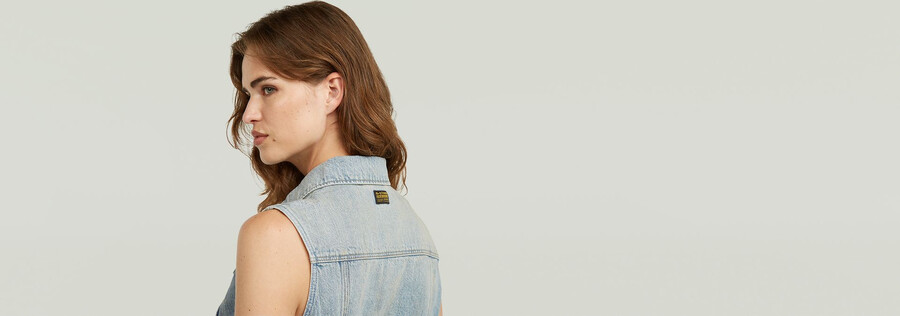 pitched hem slim vest