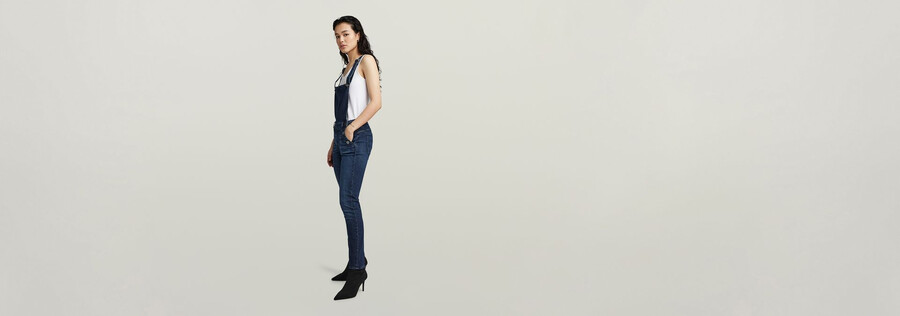 lynn high slim navy overall