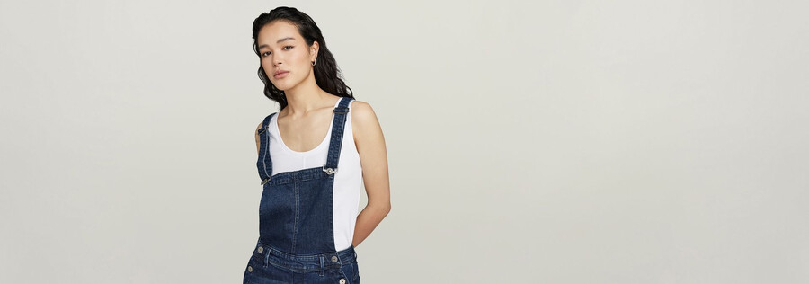 lynn high slim navy overall