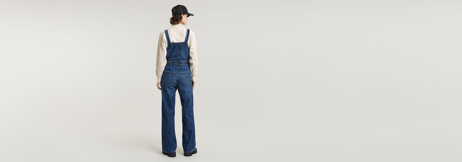 straight leg zip dungaree