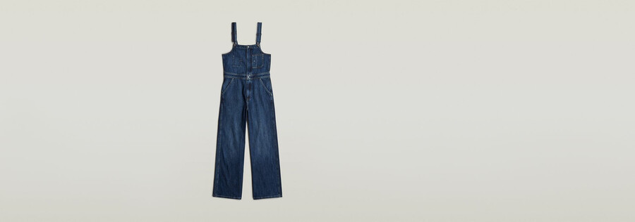 straight leg zip dungaree