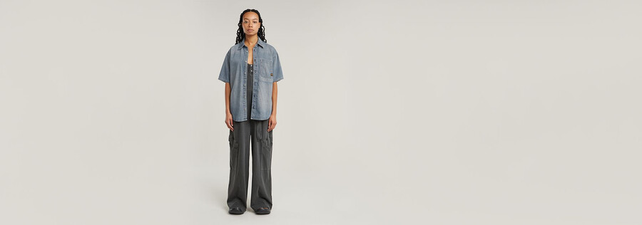 overdyed utility loose jumpsuit