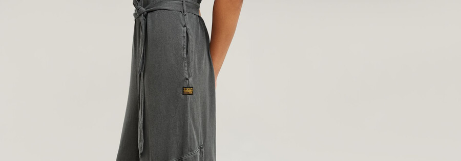 overdyed utility loose jumpsuit