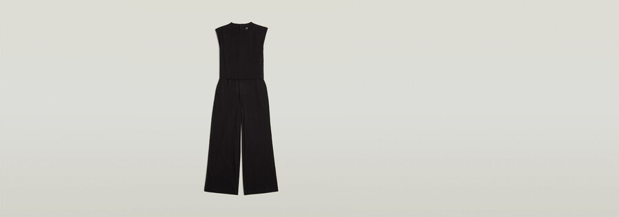 double layer wide leg jumpsuit