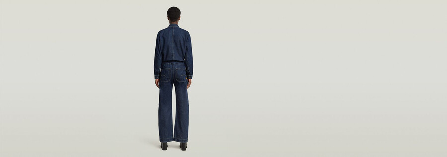 belted 3d loose jumpsuit