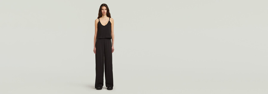 spaghetti strap loose jumpsuit