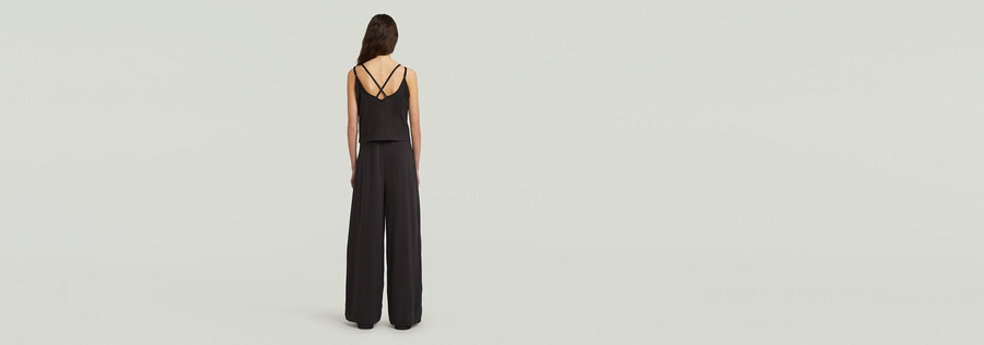 spaghetti strap loose jumpsuit