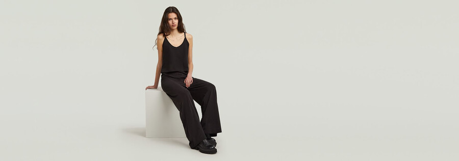 spaghetti strap loose jumpsuit