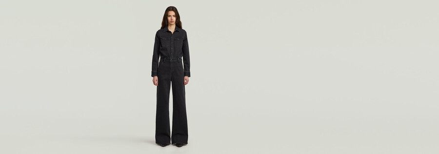 western wide leg jumpsuit