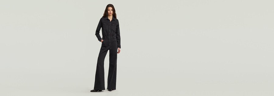 western wide leg jumpsuit