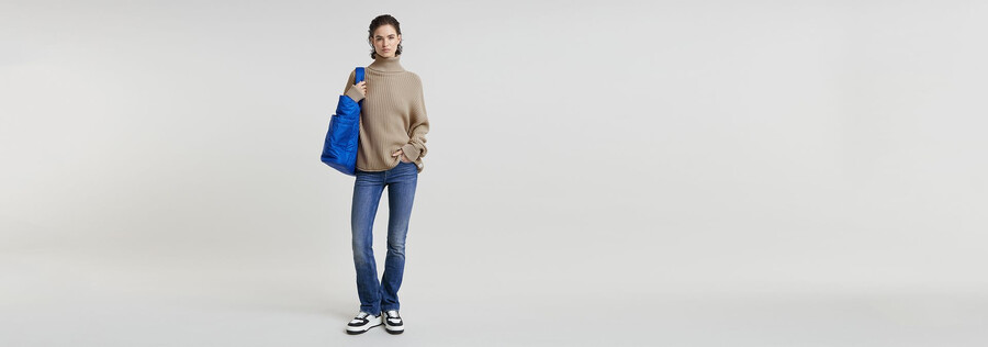 loose turtle knitted sweater