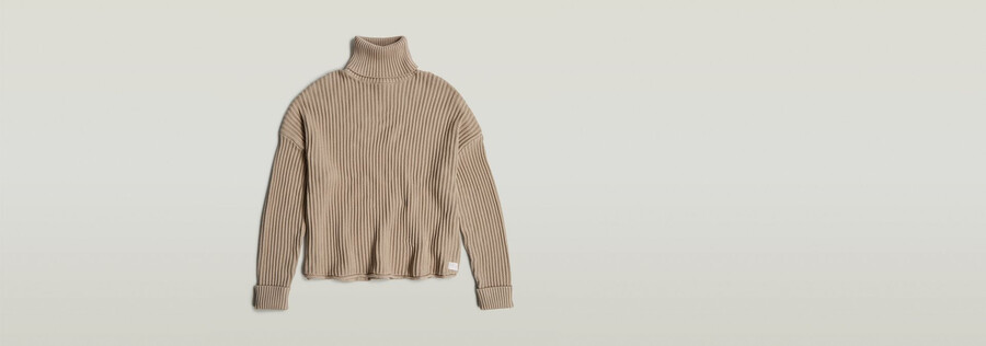 loose turtle knitted sweater