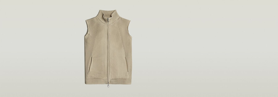 washed lightweight zip knitted top