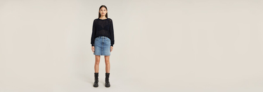 pointelle lightweight knitted sweater