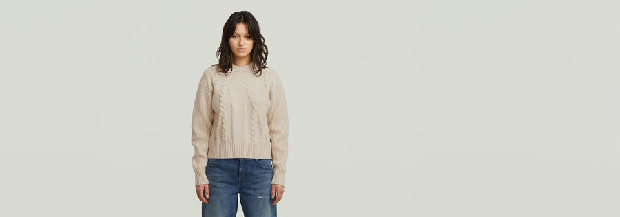 big cable knit pullover