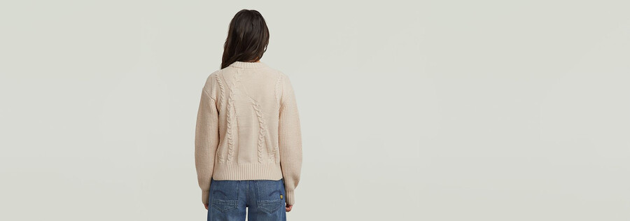 big cable knit pullover