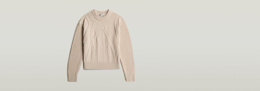 big cable knit pullover