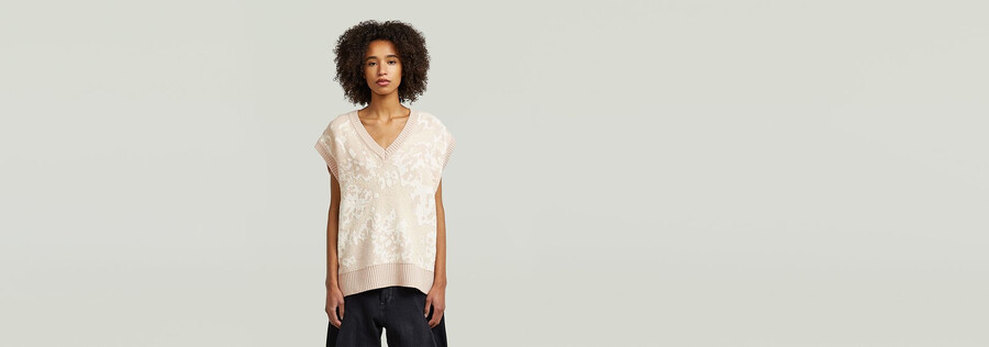 jacquard vest knit