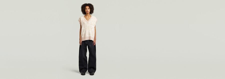 jacquard vest knit