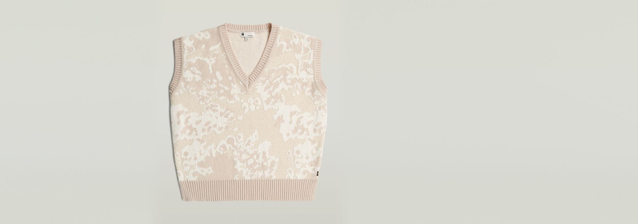 jacquard vest knit
