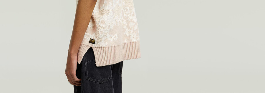 jacquard vest knit