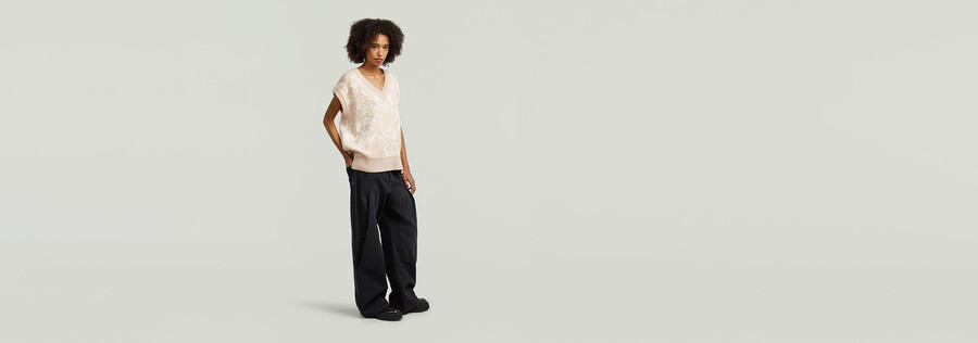 jacquard vest knit