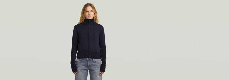 milano half zip knit