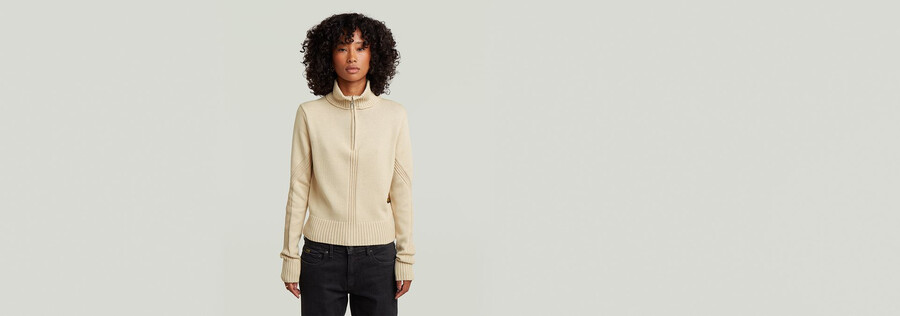 milano half zip knit